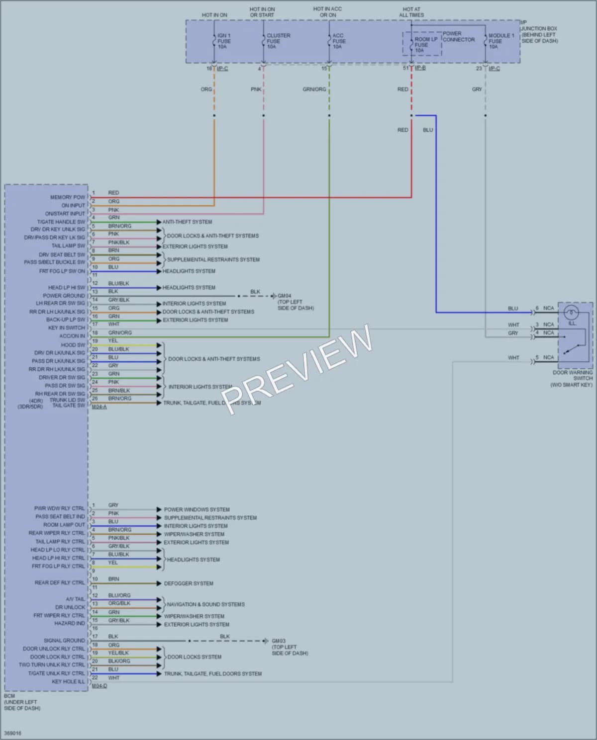 2013 Kia Rio Body Control Modules wiring diagram preview