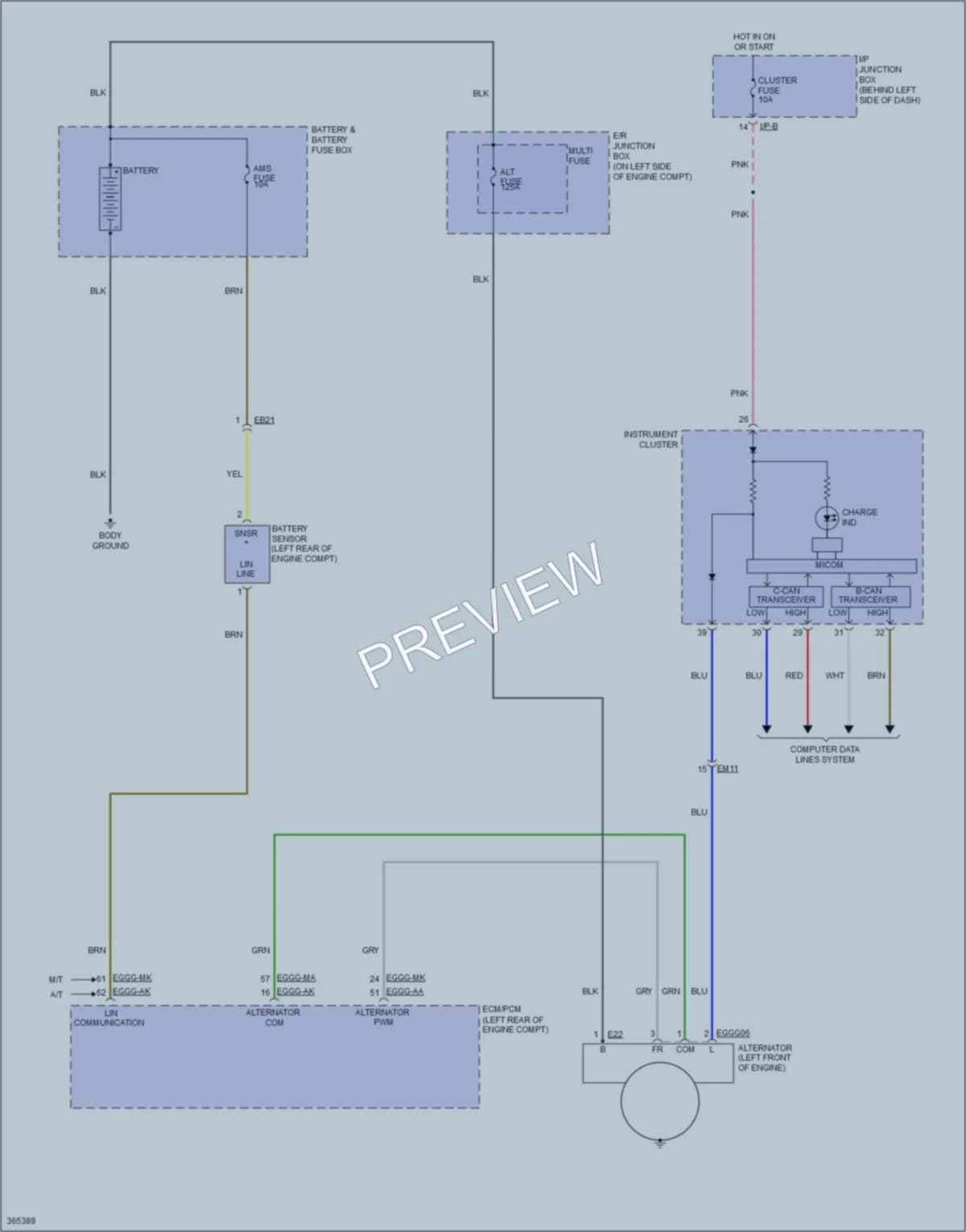 2013 Kia Rio Starting Charging wiring diagram preview
