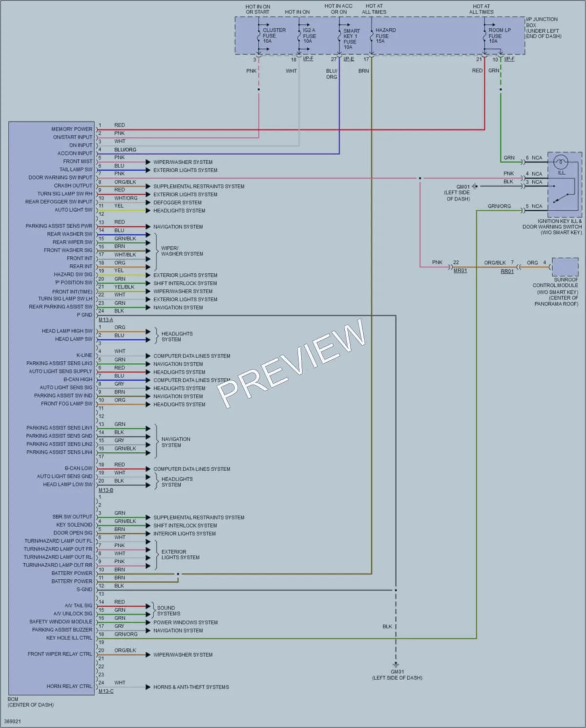 2013 Kia Sportage Body Control Modules wiring diagram preview