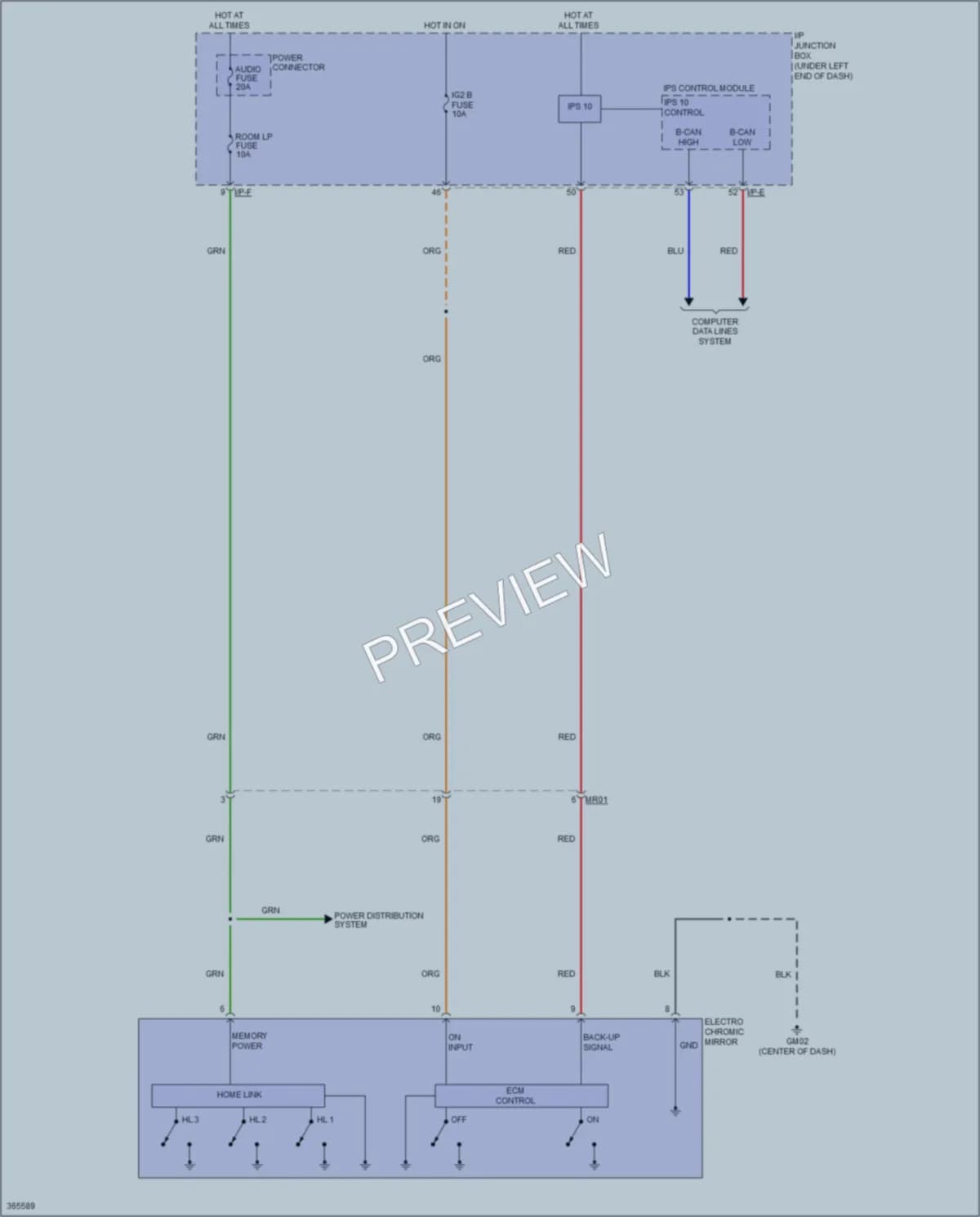 2013 Kia Sportage Power Mirrors wiring diagram preview