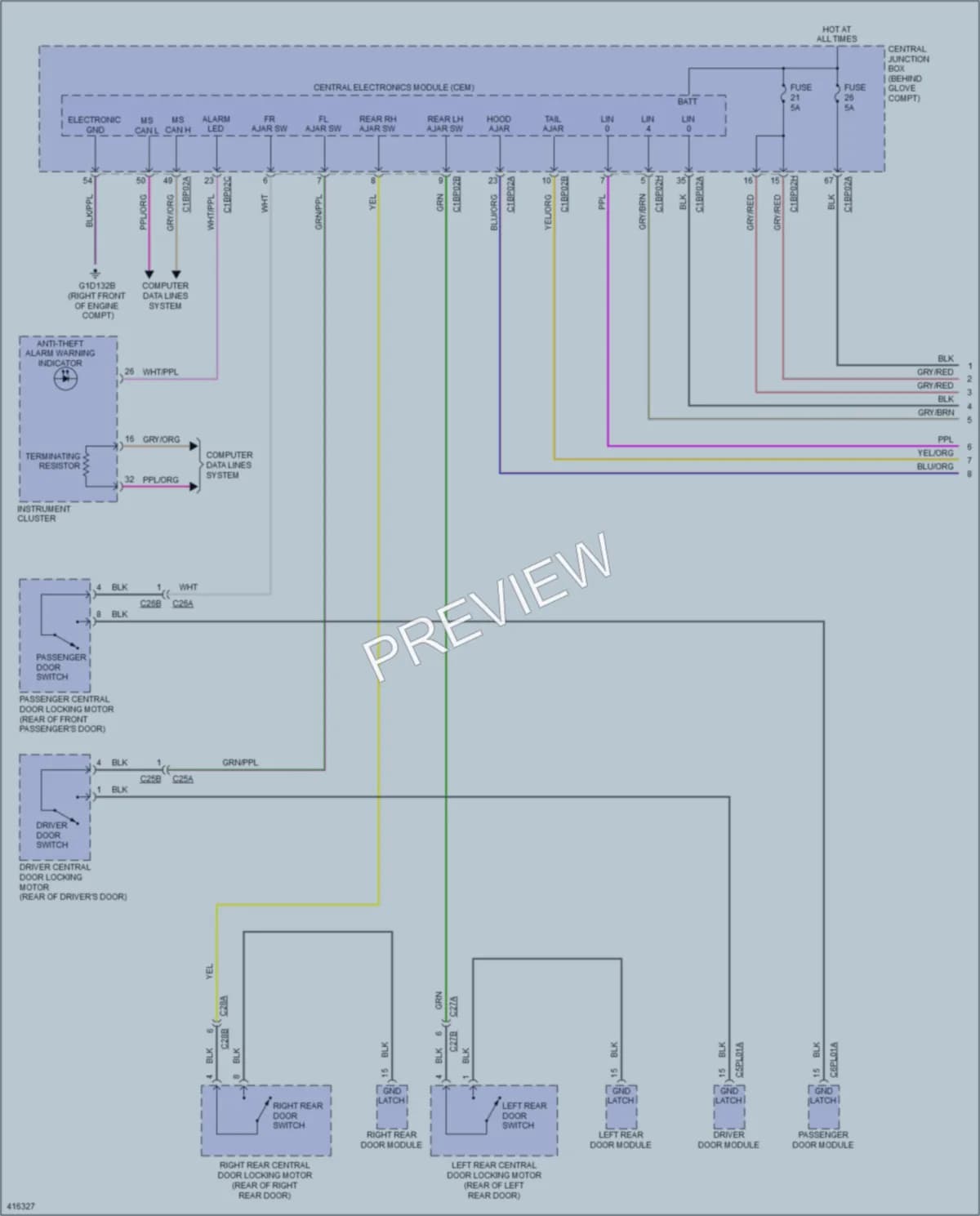 2013 LandRover LR2 Anti Theft wiring diagram preview