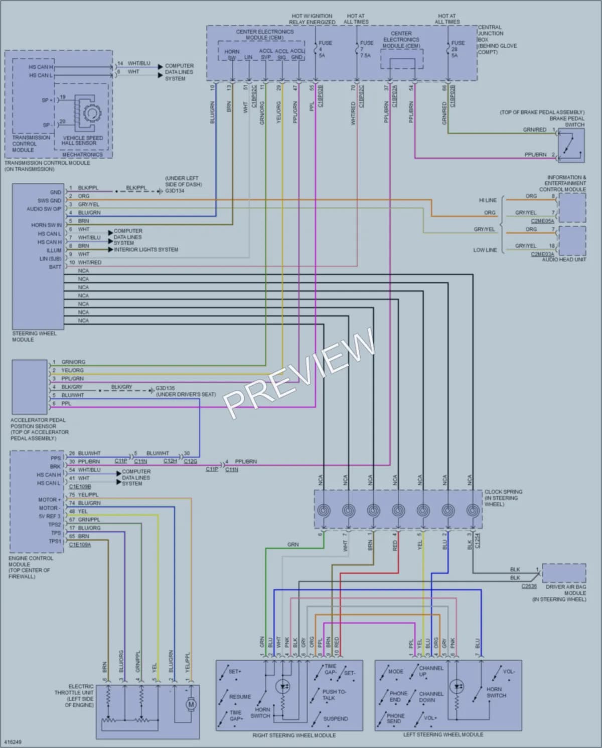 2013 LandRover LR2 Cruise Control wiring diagram preview