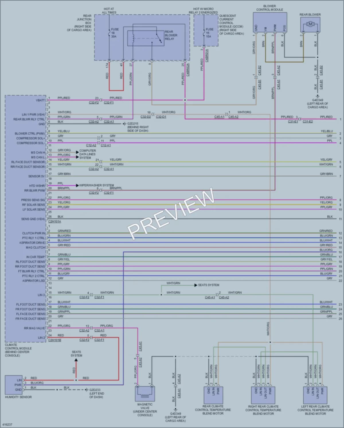 2013 LandRover RangeRover Air Conditioning wiring diagram preview