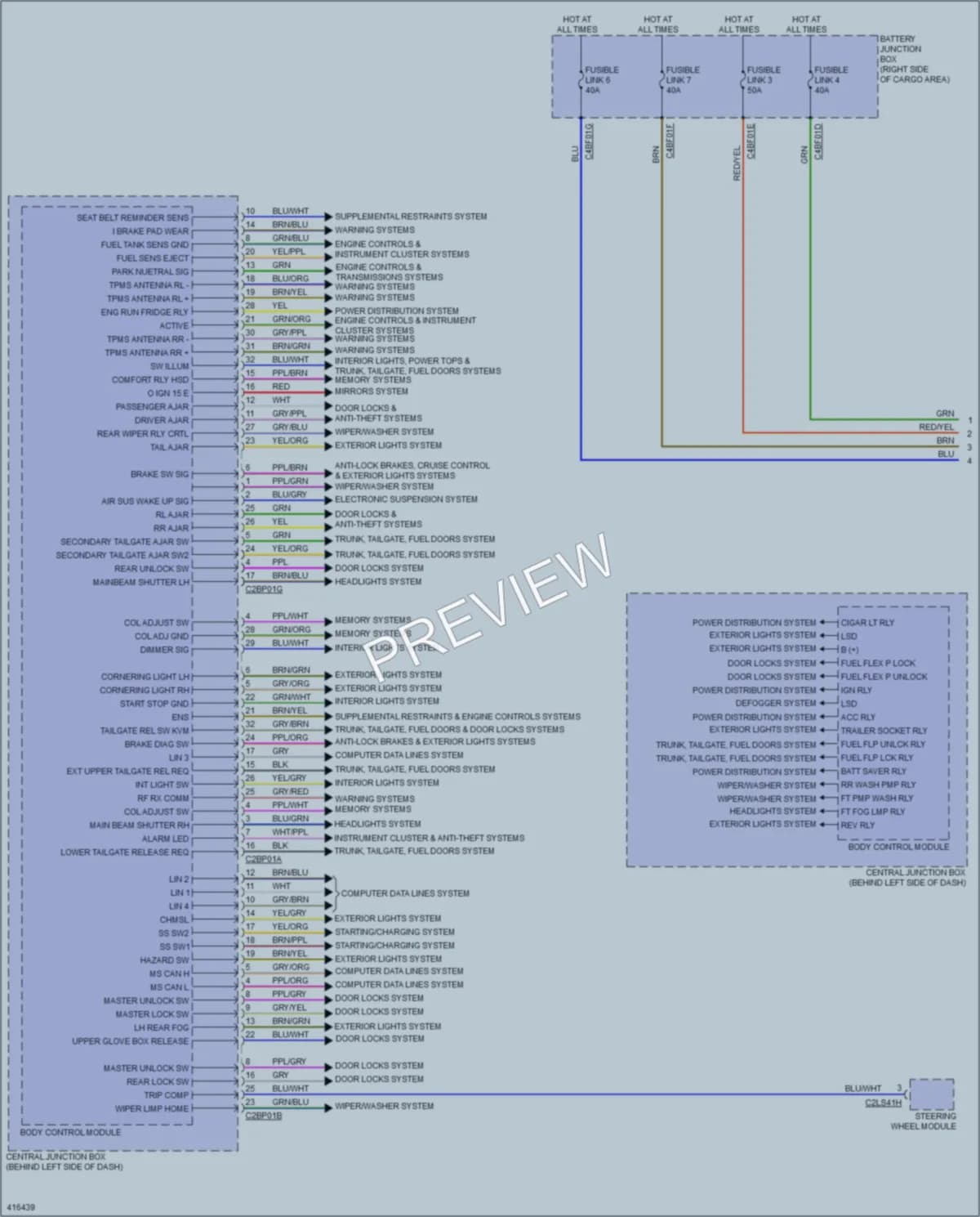 2013 LandRover RangeRover Body Control Modules wiring diagram preview