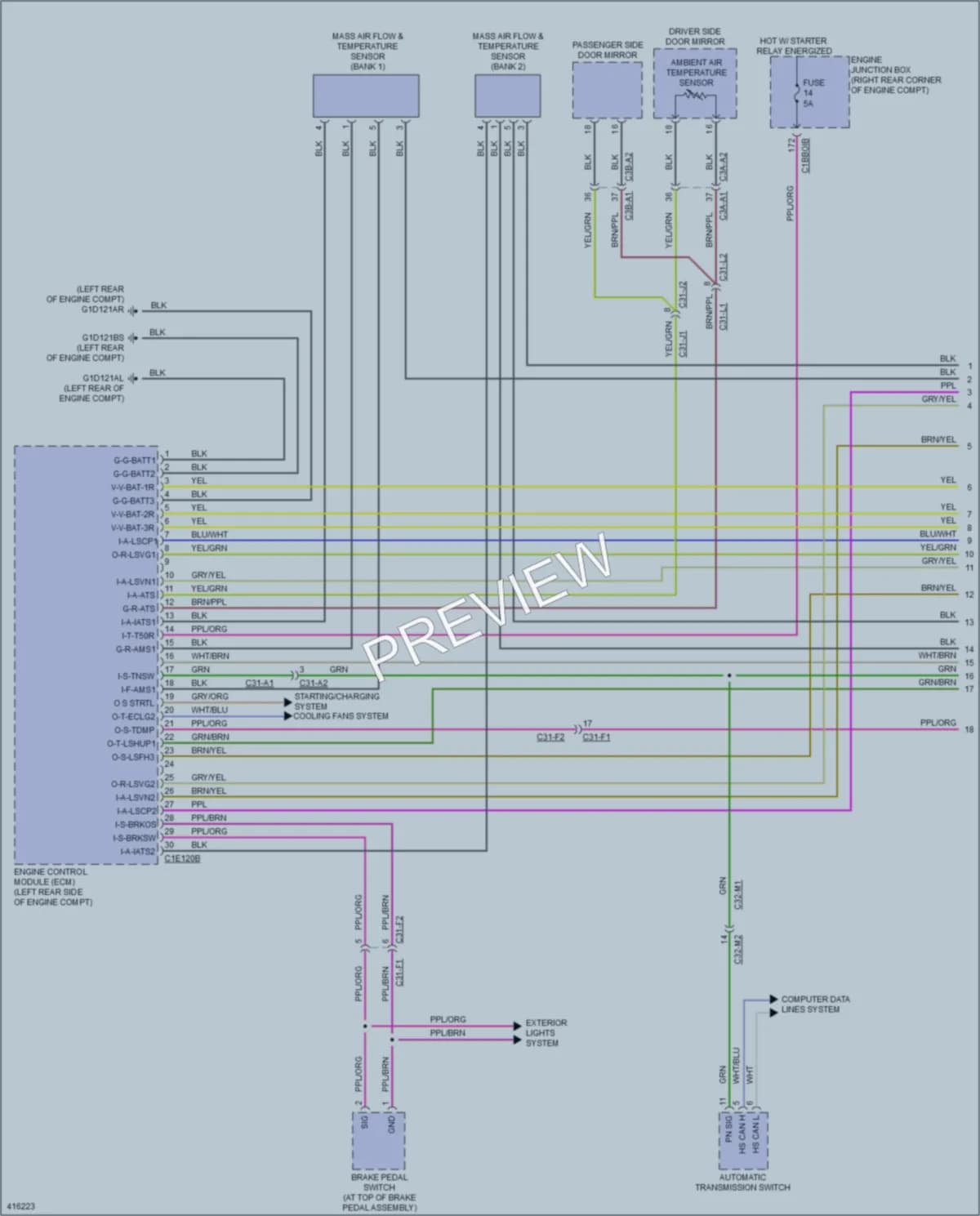 2013 LandRover RangeRover Engine Performance wiring diagram preview