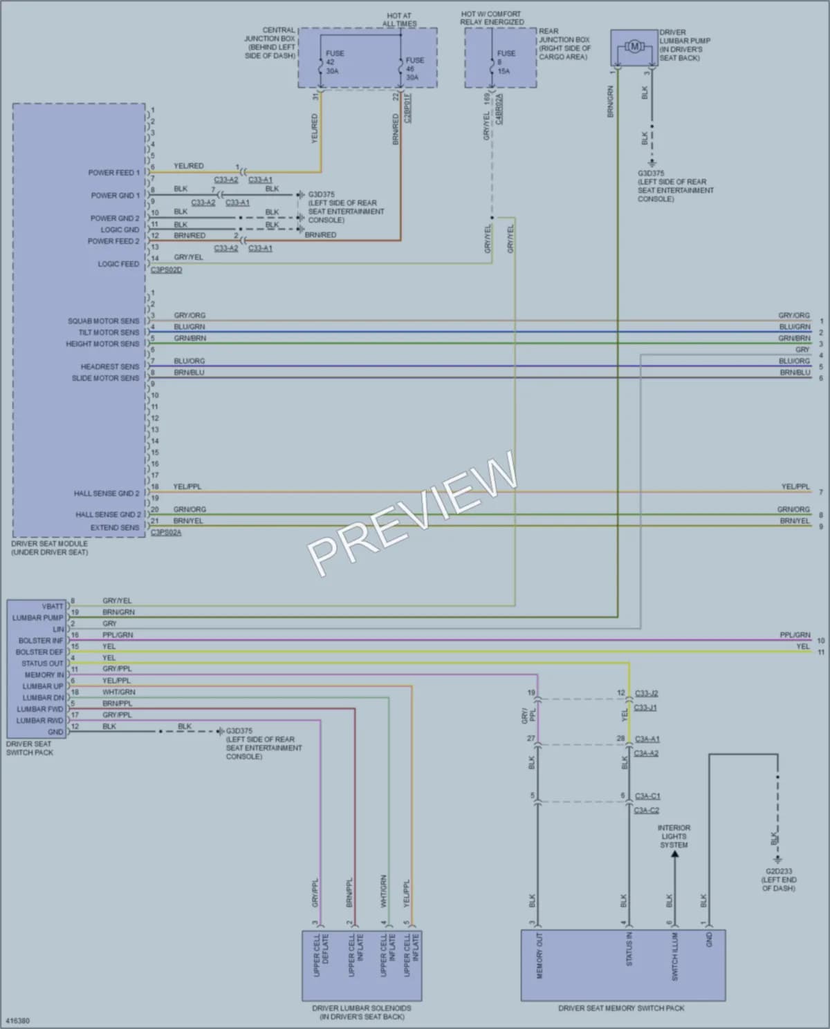 2013 LandRover RangeRover Memory Systems wiring diagram preview