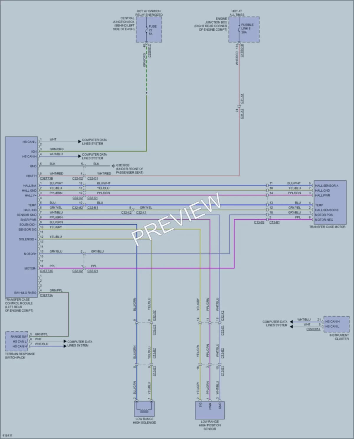 2013 LandRover RangeRover Transmission wiring diagram preview