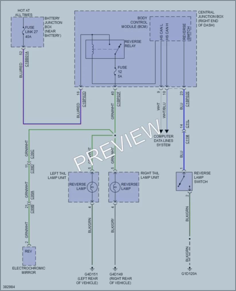 2013 LandRover RangeRoverEvoque Exterior Lights wiring diagram preview