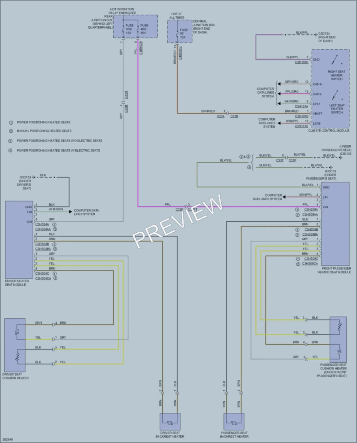 2013 LandRover RangeRoverEvoque Power Seats wiring diagram preview