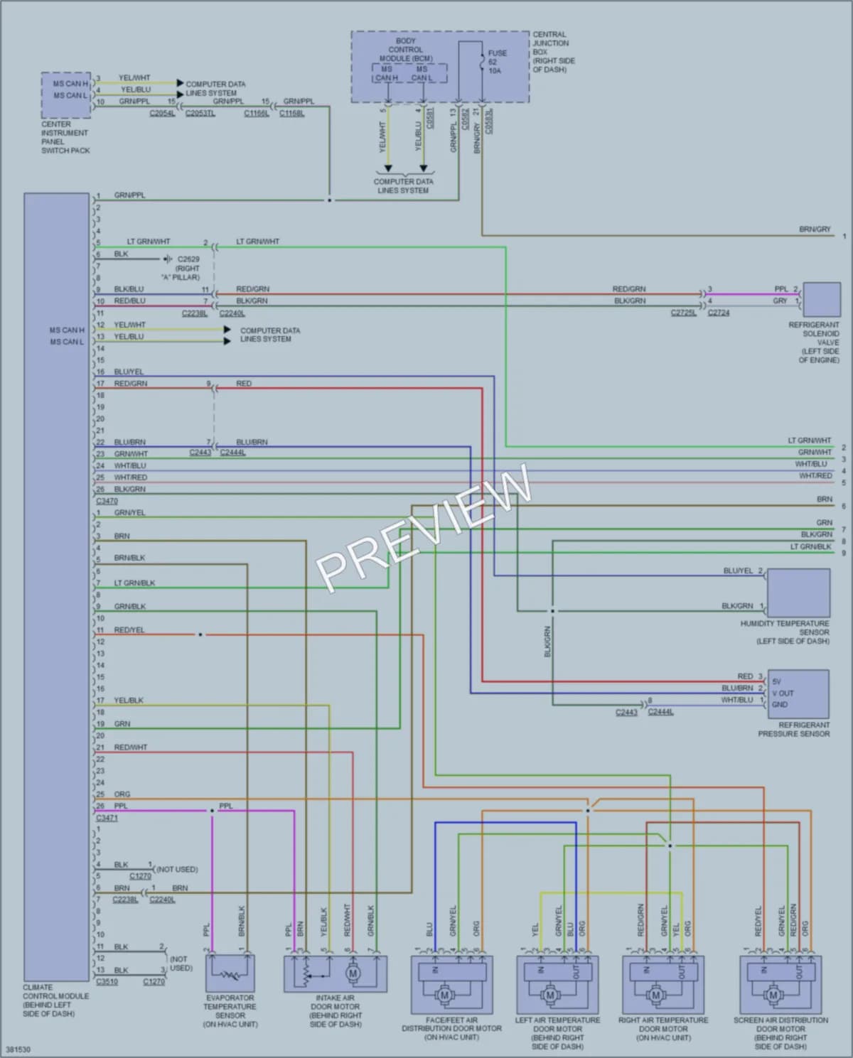 2013 LandRover RangeRoverSport Air Conditioning wiring diagram preview