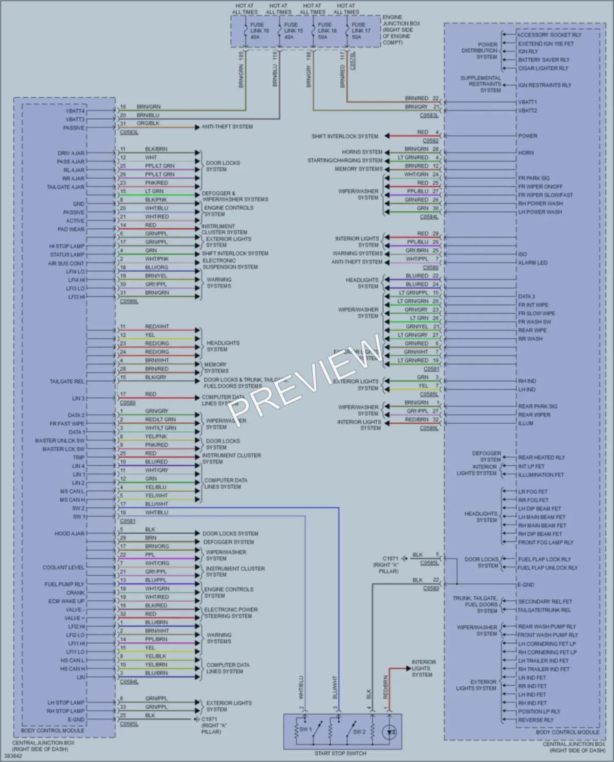 2013 LandRover RangeRoverSport Body Control Modules wiring diagram preview