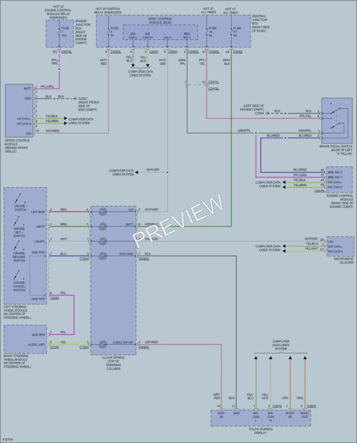 2013 LandRover RangeRoverSport Cruise Control wiring diagram preview
