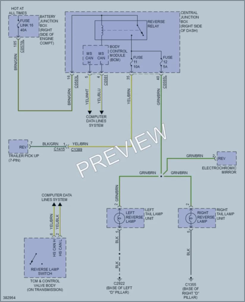 2013 LandRover RangeRoverSport Exterior Lights wiring diagram preview