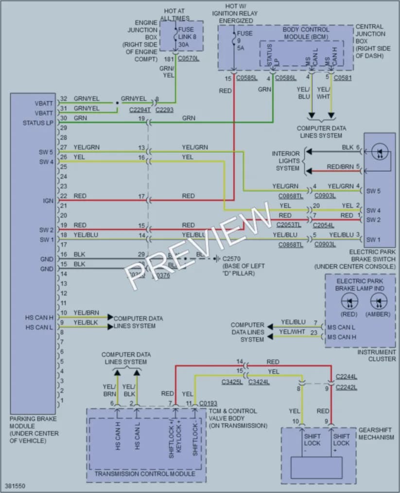 2013 LandRover RangeRoverSport Shift Interlock wiring diagram preview