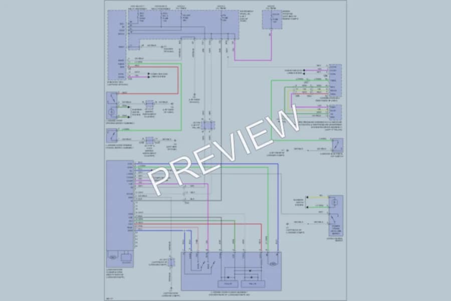 2013 Lexus ES300h Trunk Tailgate Fuel Door wiring diagram preview