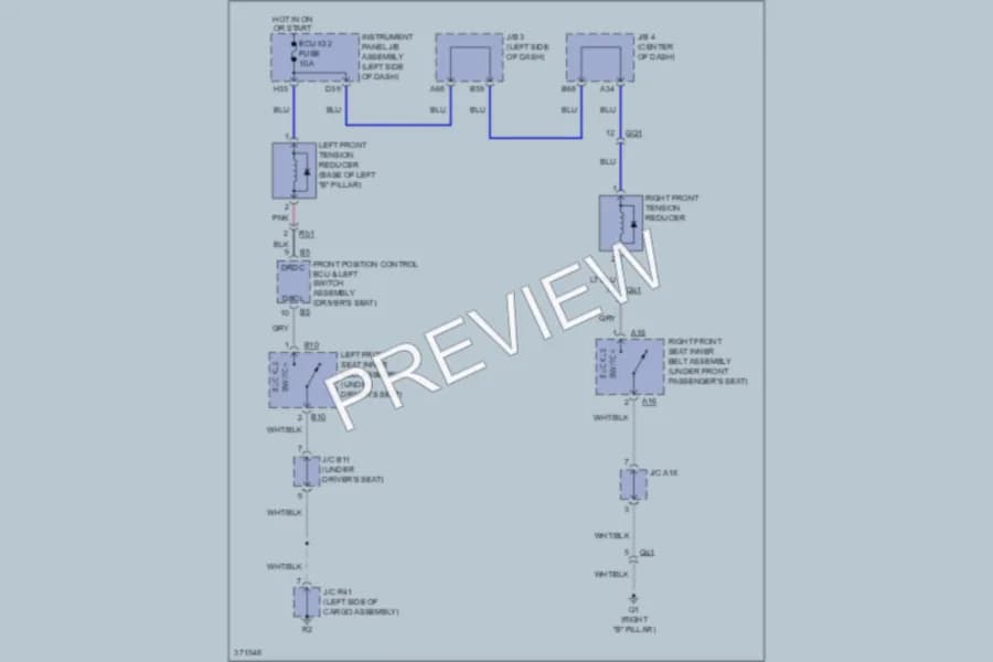 2013 Lexus GX460 Passive Restraints wiring diagram preview