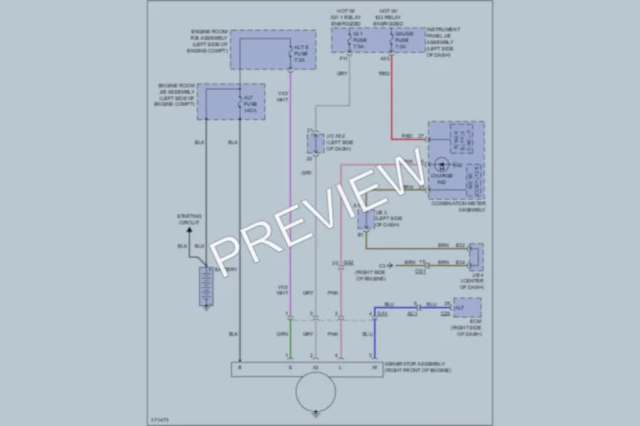 2013 Lexus GX460 Starting Charging wiring diagram preview