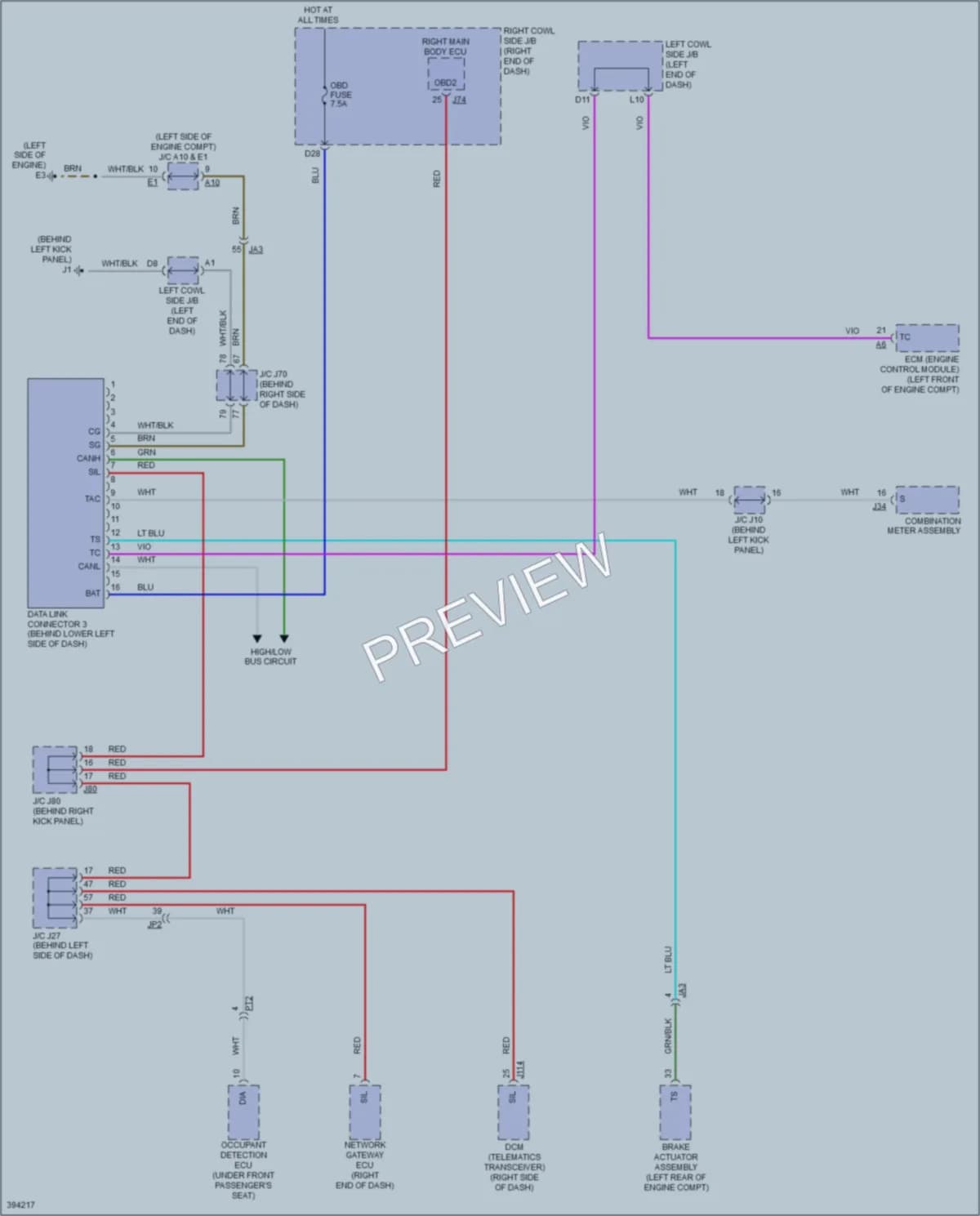 2013 Lexus ISF Computer Data Lines wiring diagram preview