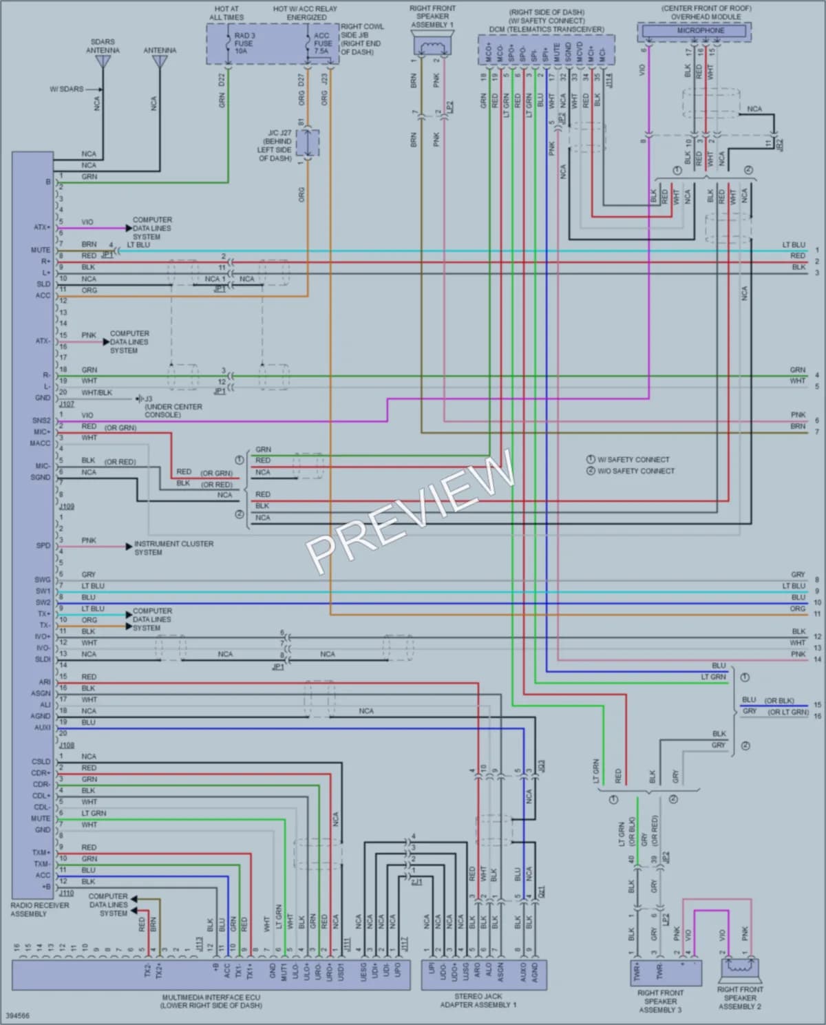 2013 Lexus ISF Radio wiring diagram preview