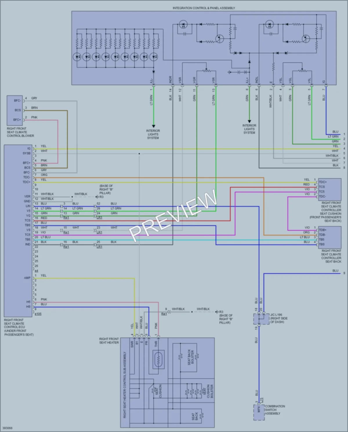 2013 Lexus LS600h Power Seats wiring diagram preview