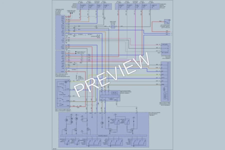 2013 Lexus LS600h Power Windows wiring diagram preview