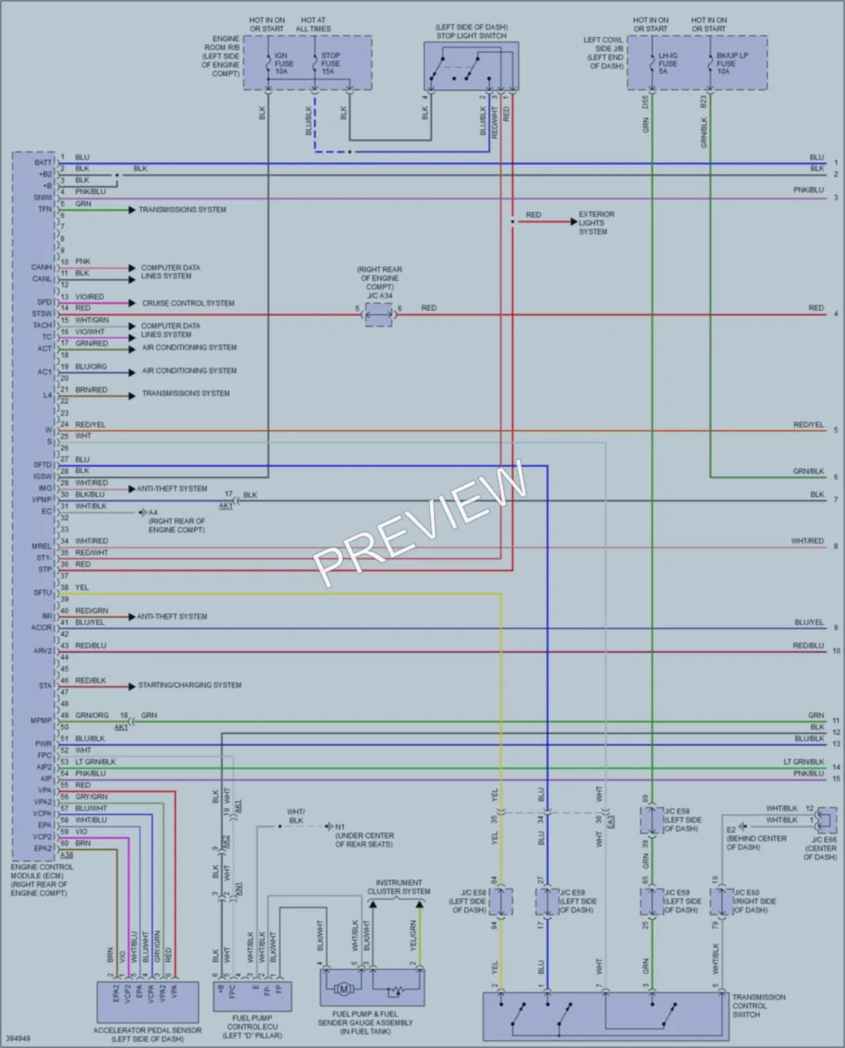 2013 Lexus LX570 Engine Performance wiring diagram preview