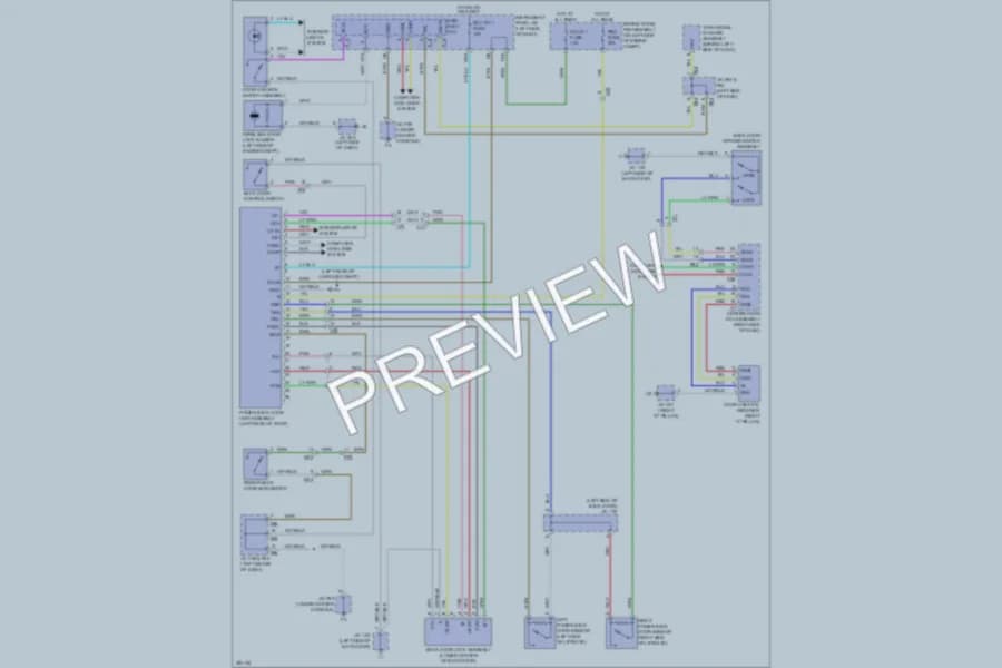 2013 Lexus RX450h Trunk Tailgate Fuel Door wiring diagram preview