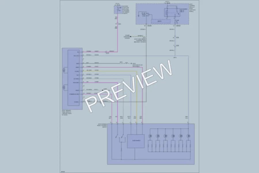 2013 Lincoln MKS Power Top Sunroof wiring diagram preview