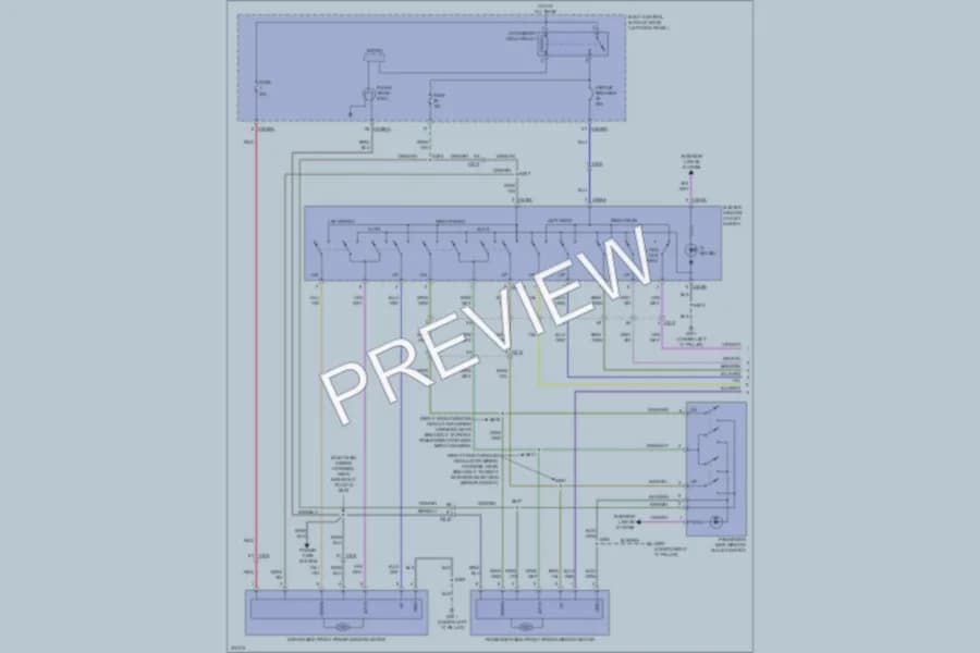 2013 Lincoln MKX Power Windows wiring diagram preview
