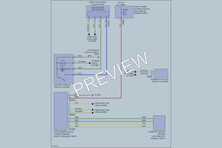 2013 MINI CooperPaceman Electronic Power Steering wiring diagram preview