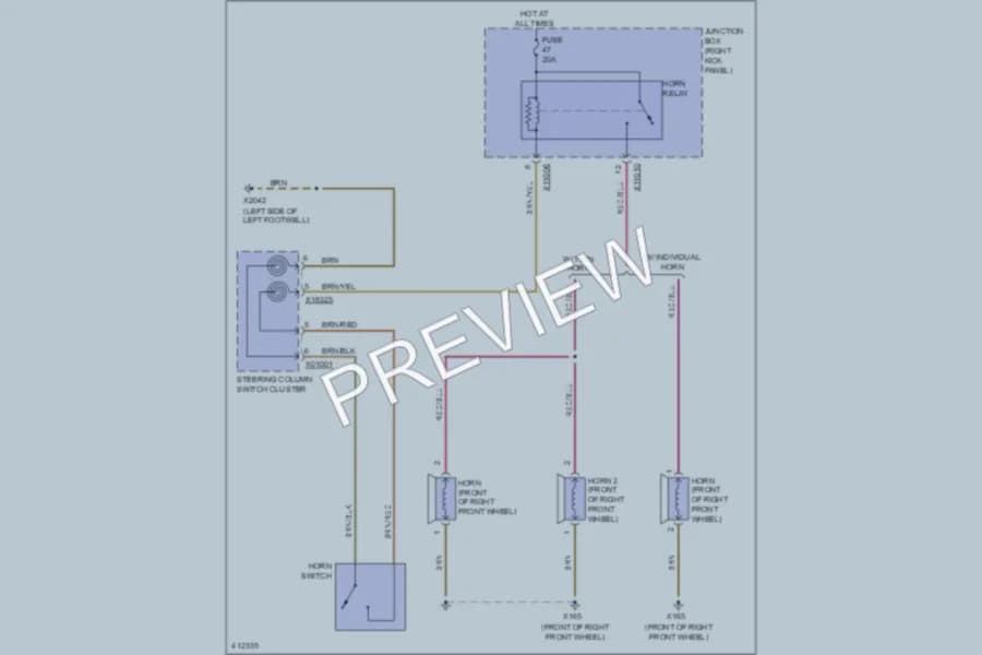 2013 MINI CooperPaceman Horn wiring diagram preview