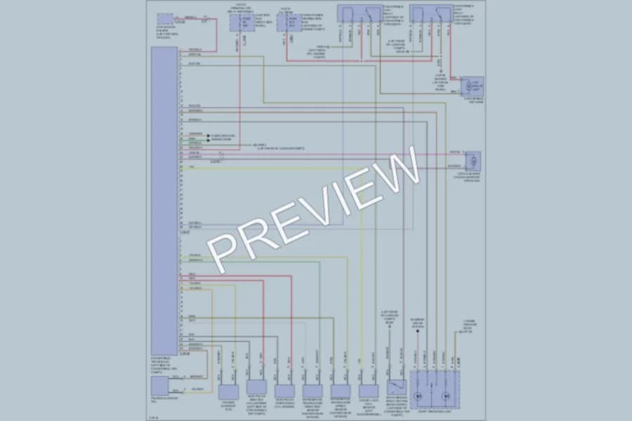 2013 MINI CooperRoadster Power Top Sunroof wiring diagram preview