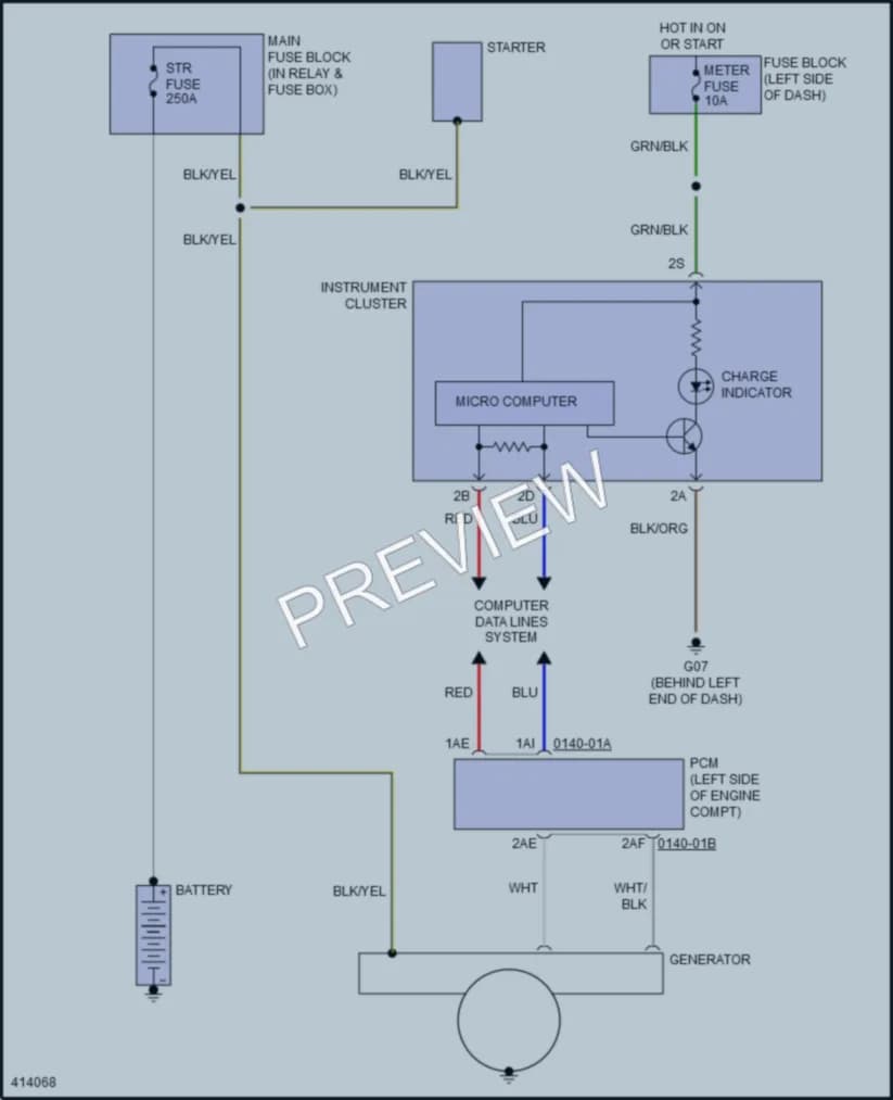 2013 Mazda 2 Starting Charging wiring diagram preview