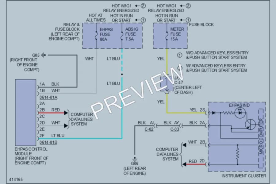 2013 Mazda 3 Electronic Power Steering wiring diagram preview