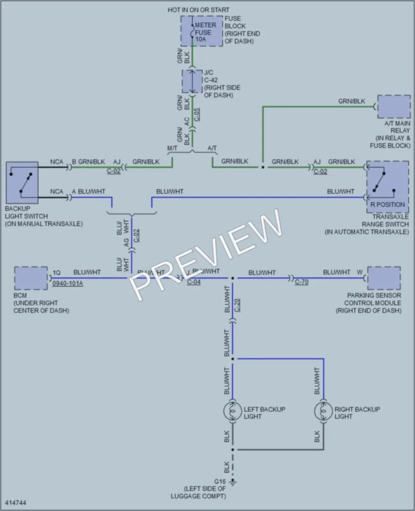 2013 Mazda 5 Exterior Lights wiring diagram preview