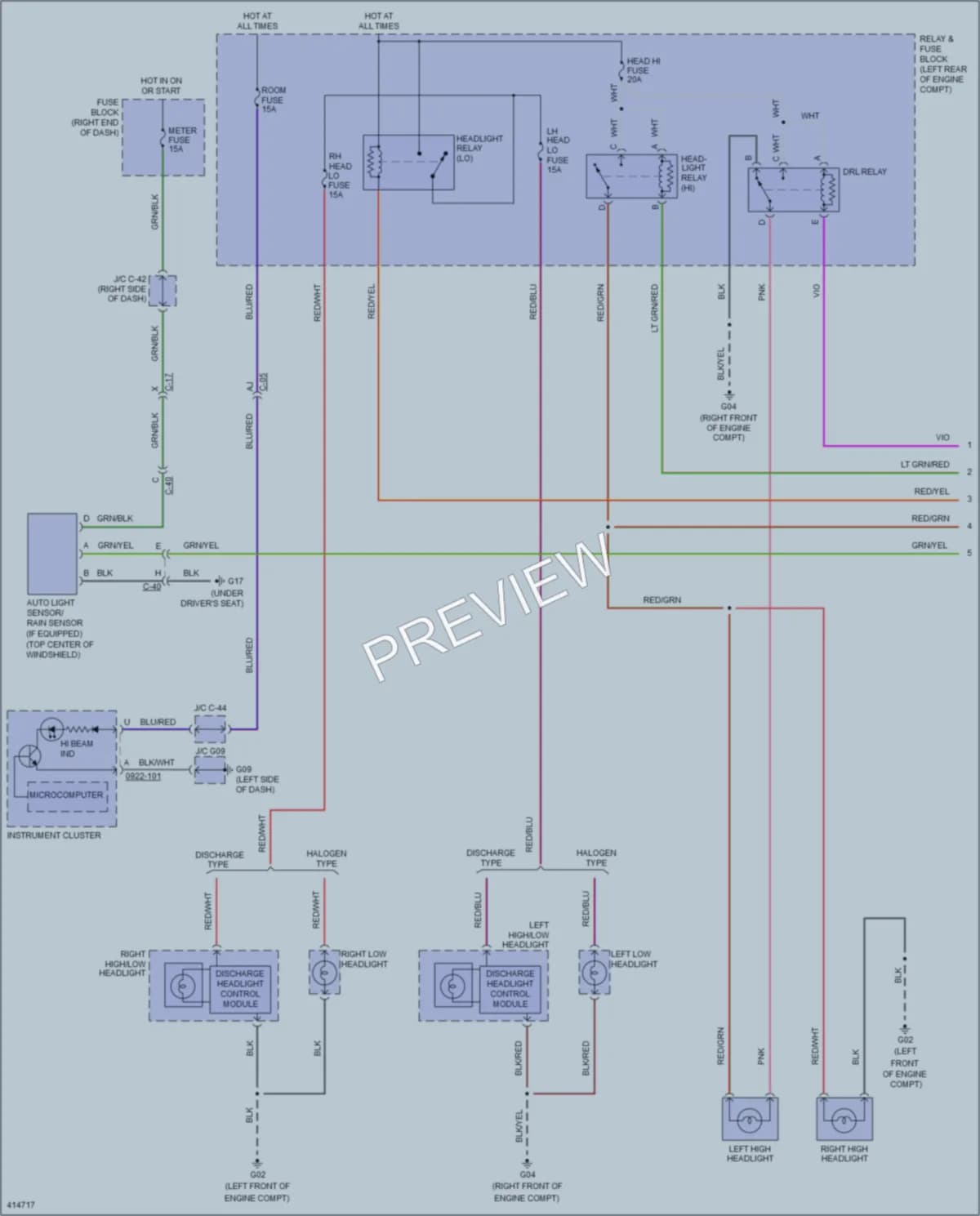 2013 Mazda 5 Headlights wiring diagram preview