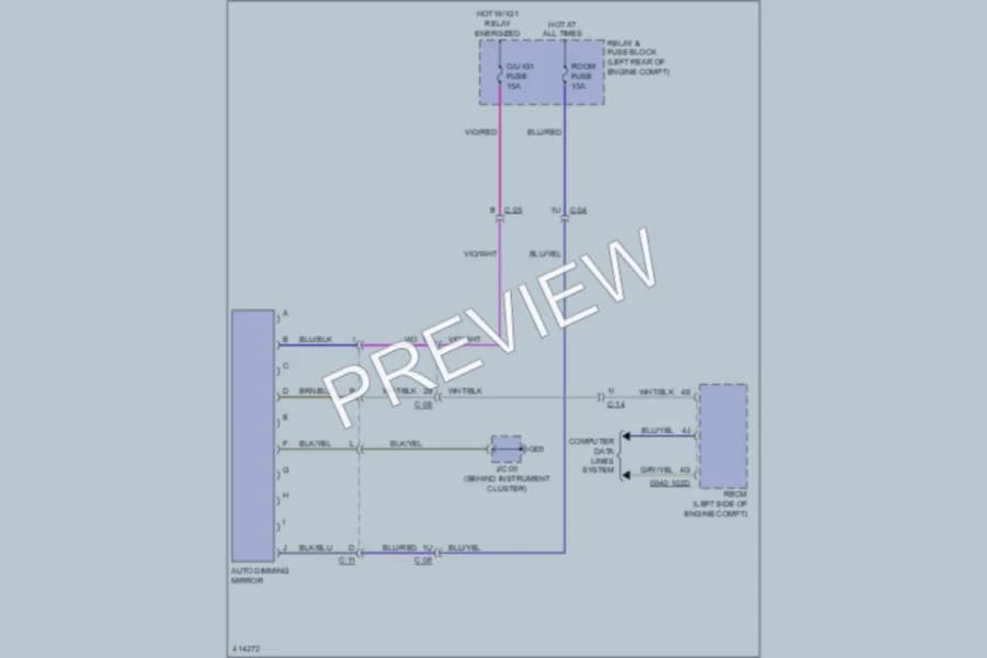 2013 Mazda CX5 Power Mirrors wiring diagram preview