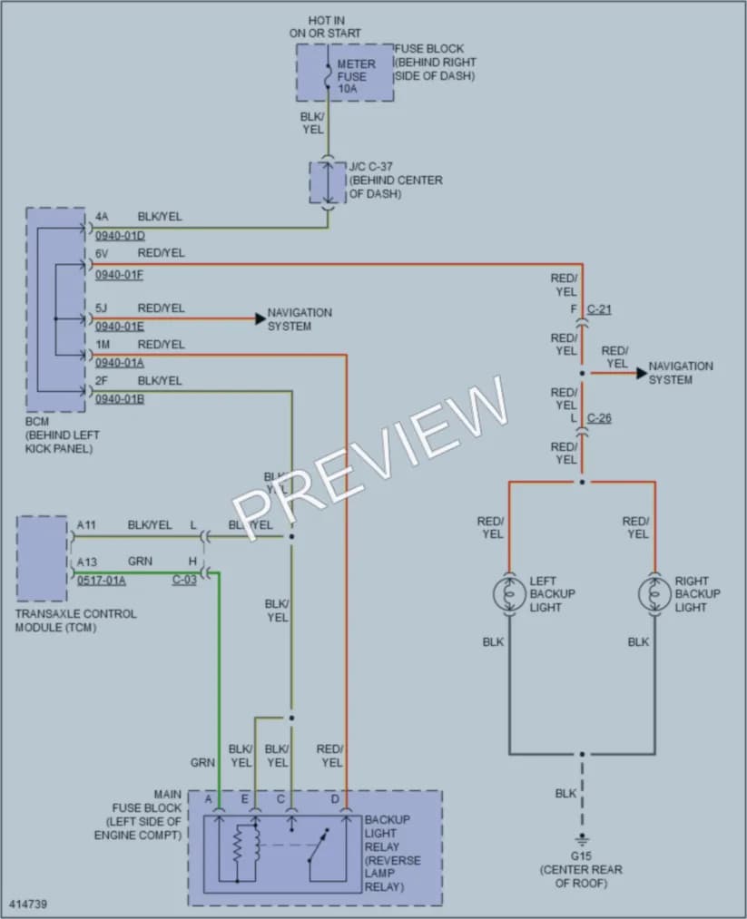 2013 Mazda CX9 Exterior Lights wiring diagram preview