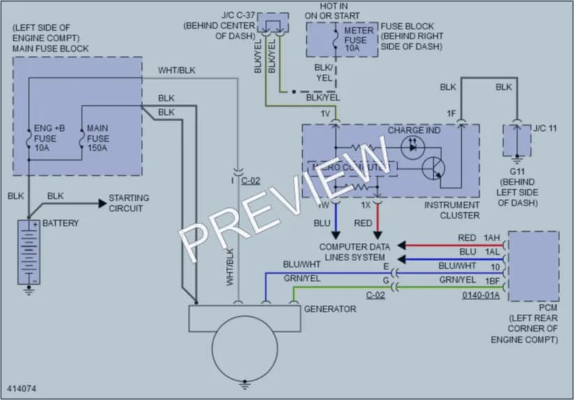 2013 Mazda CX9 Starting Charging wiring diagram preview