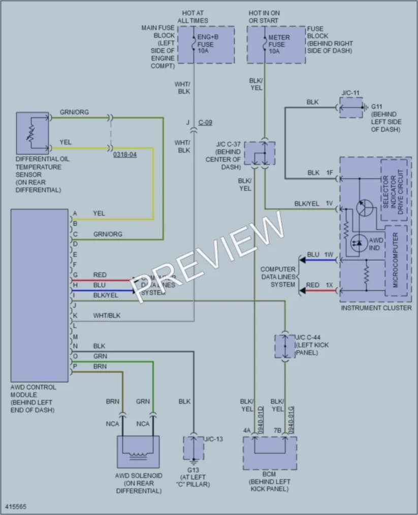 2013 Mazda CX9 Transmission wiring diagram preview