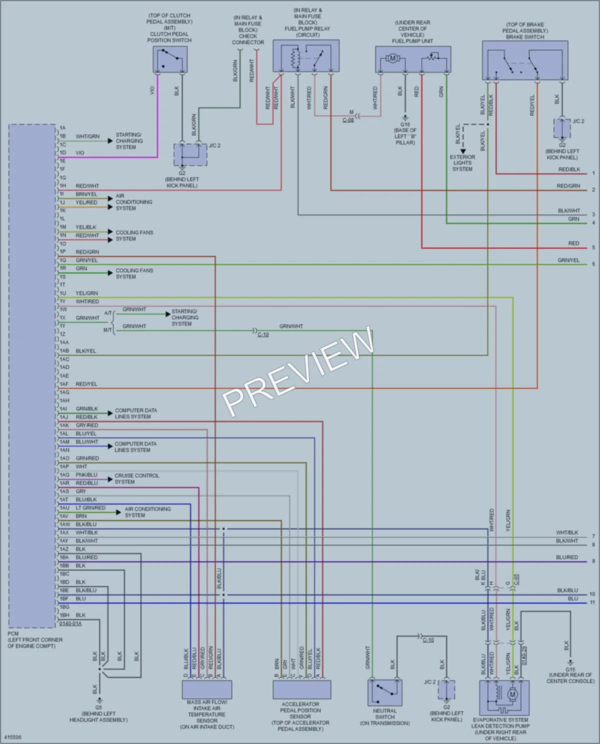 2013 Mazda MX5Miata Engine Performance wiring diagram preview