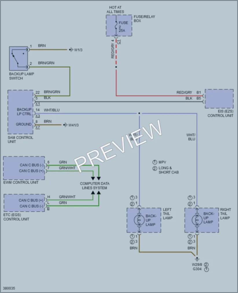 2013 MercedesBenz 3500Sprinter Exterior Lights wiring diagram preview