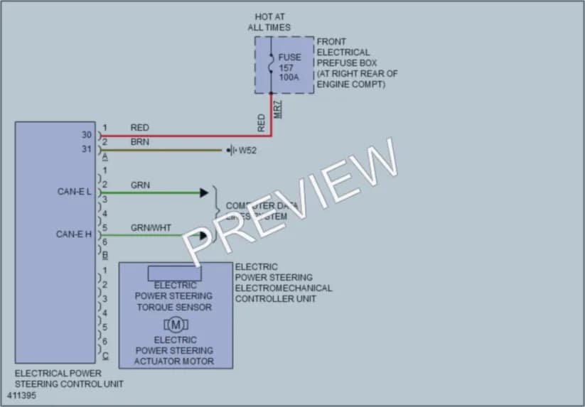 2013 MercedesBenz C300 Electronic Power Steering wiring diagram preview
