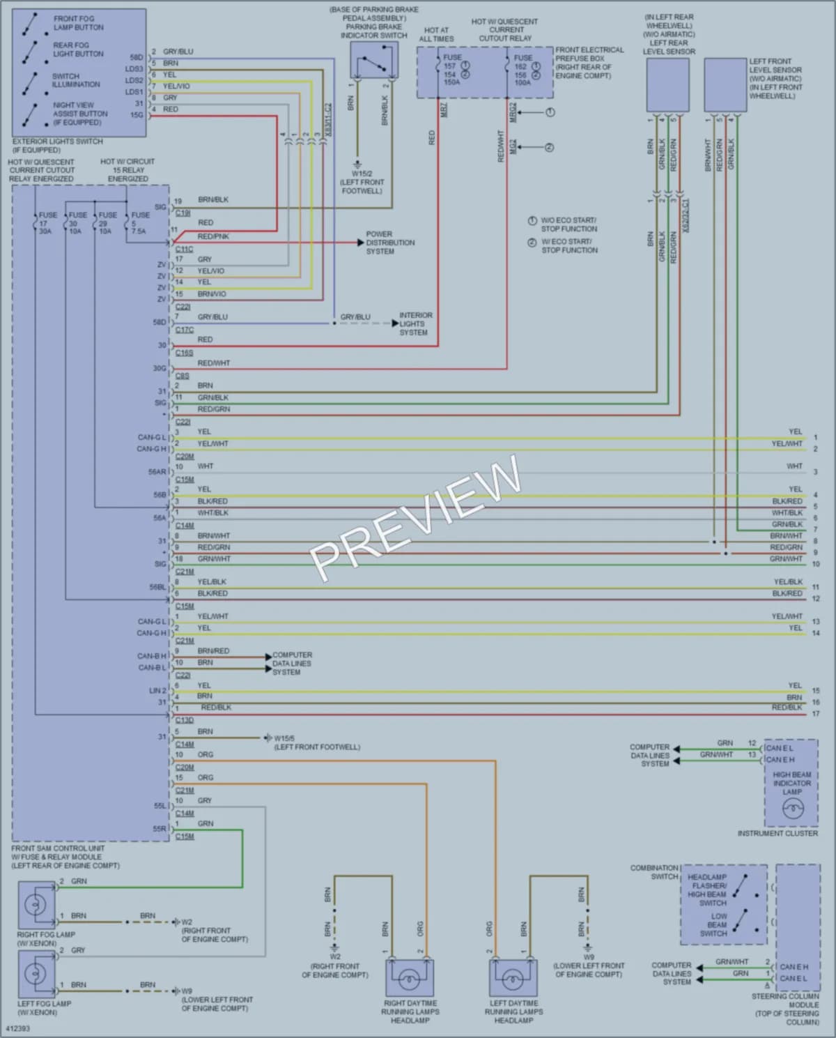 2013 MercedesBenz CLS550 Headlights wiring diagram preview