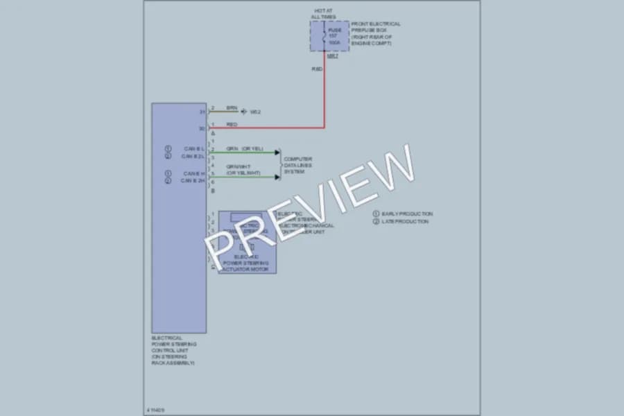 2013 MercedesBenz E350 Electronic Power Steering wiring diagram preview