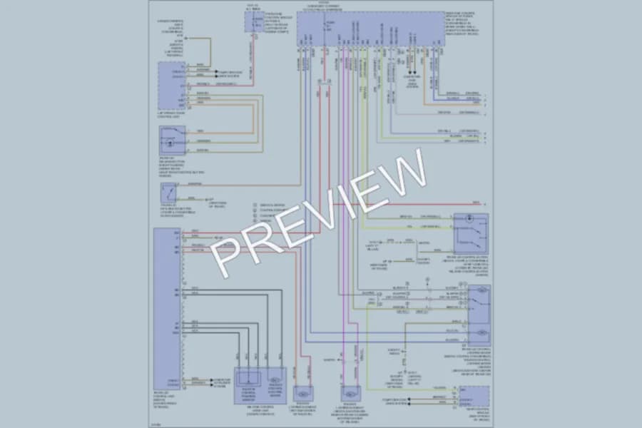 2013 MercedesBenz E350 Trunk Tailgate Fuel Door wiring diagram preview