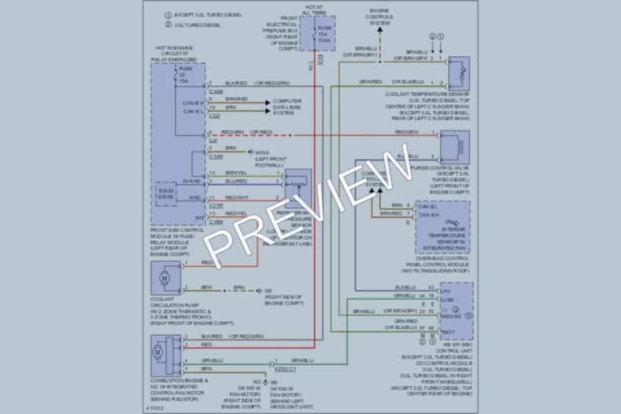 2013 MercedesBenz E400HYBRID Cooling Fan wiring diagram preview
