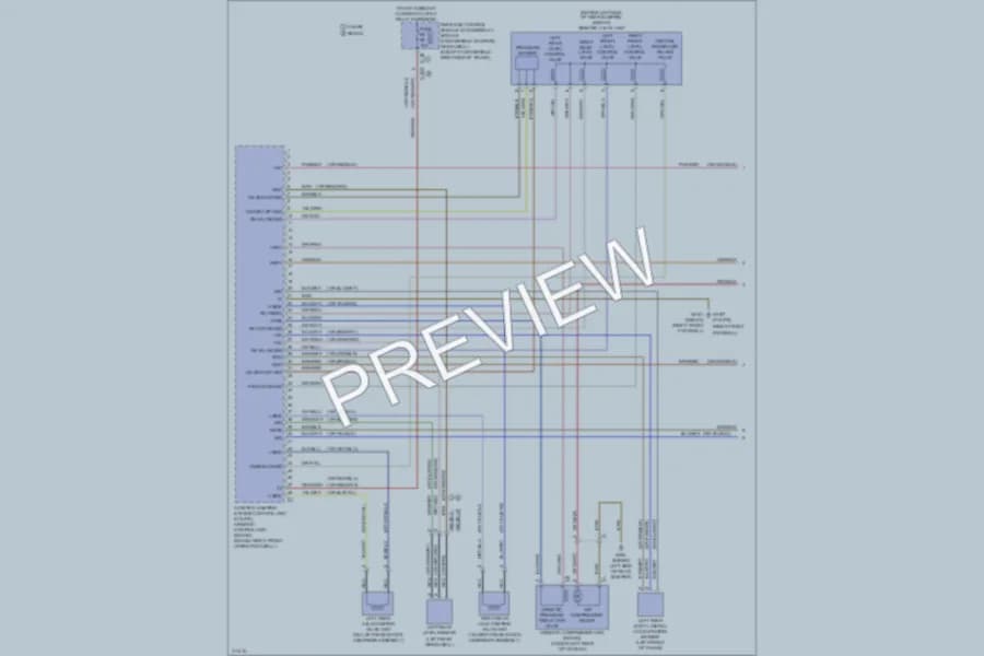2013 MercedesBenz E400HYBRID Electronic Suspension wiring diagram preview