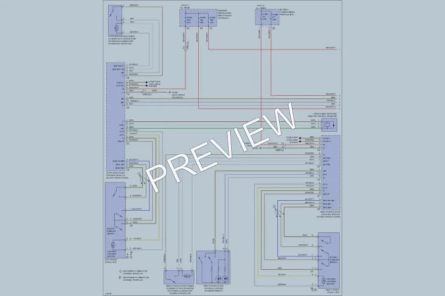 2013 MercedesBenz GL550 Power Door Locks wiring diagram preview
