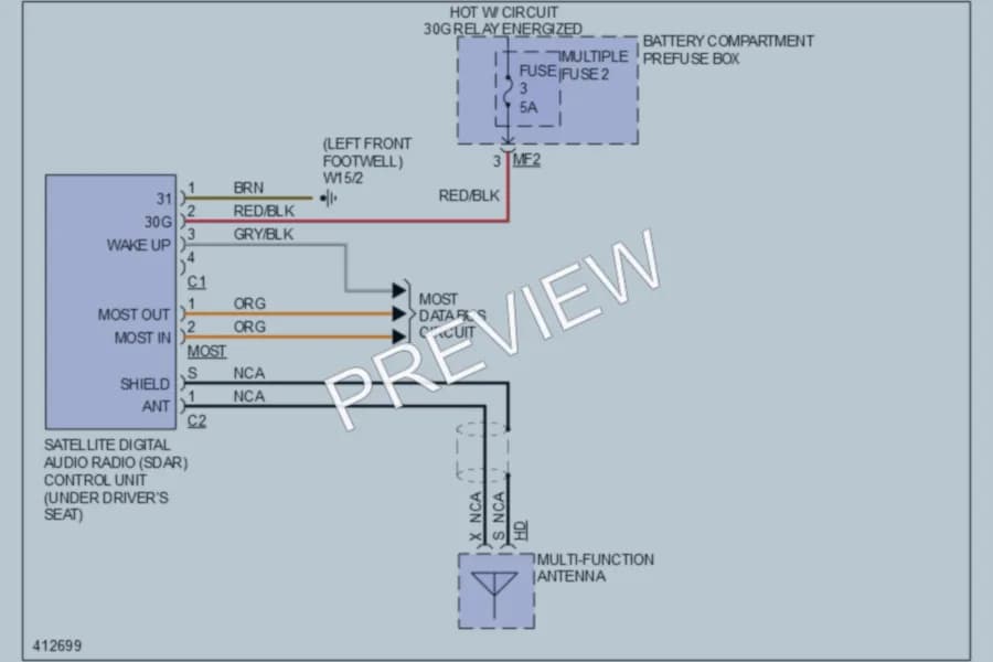 2013 MercedesBenz GL550 Radio wiring diagram preview